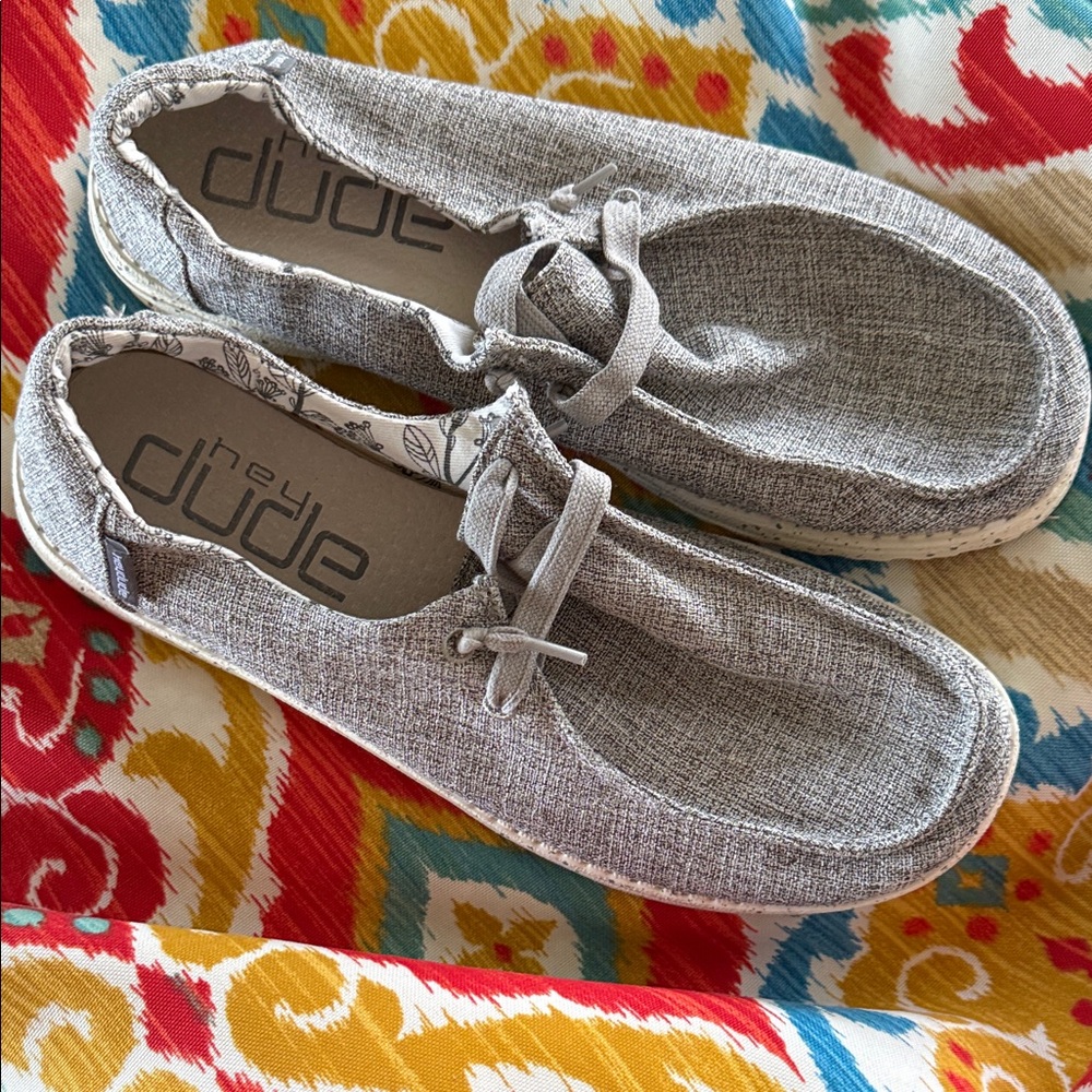 Hey Dude Light Gray Loafers